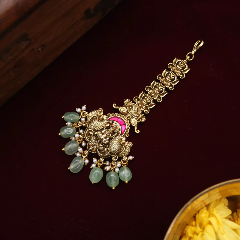 Jadau Kundan Antique Nagas Bridal - Mayuri Lakshmi Nethichutti